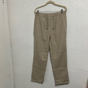 Good fellow Women Tan Casual Cotton Blend Drawstring Pants Size Small